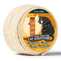 Pelzin — corde sisal naturelle pour poste chat, durable pour le grattage quotidien.