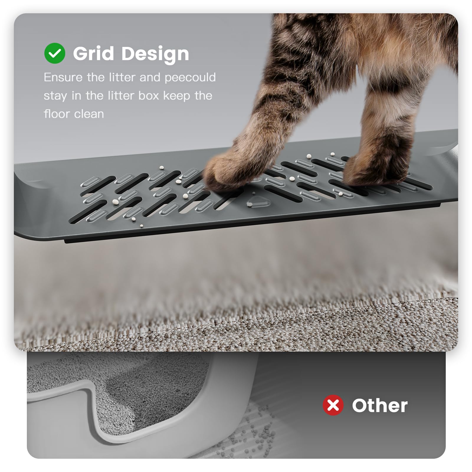 Pematar litière inox anti-odeur et hygiène durable.