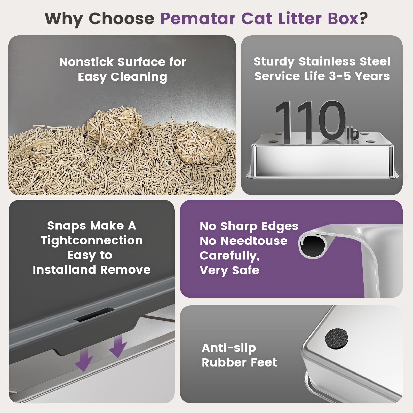 Pematar nettoyage facile, surface non-absorbante et sans traces.