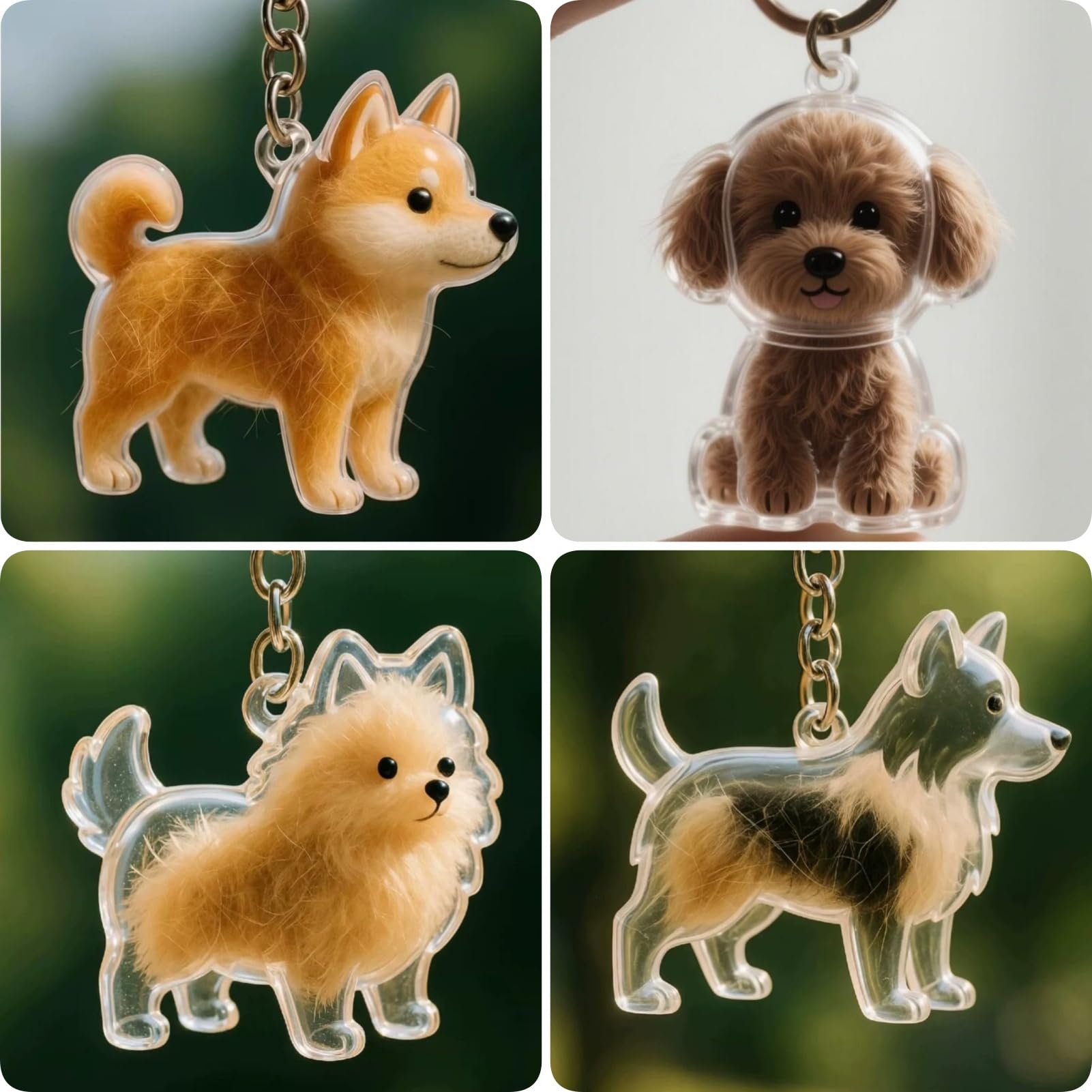 Pendentif poils chien securisee: fermeture fiable et facile