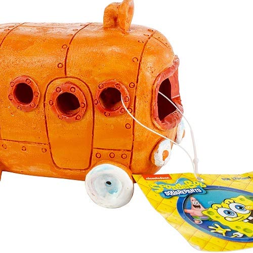 Accessoire Penn-Plax pour aquarium Bob l’éponge Bikini Bottom, couleurs vives et interaction ludique.