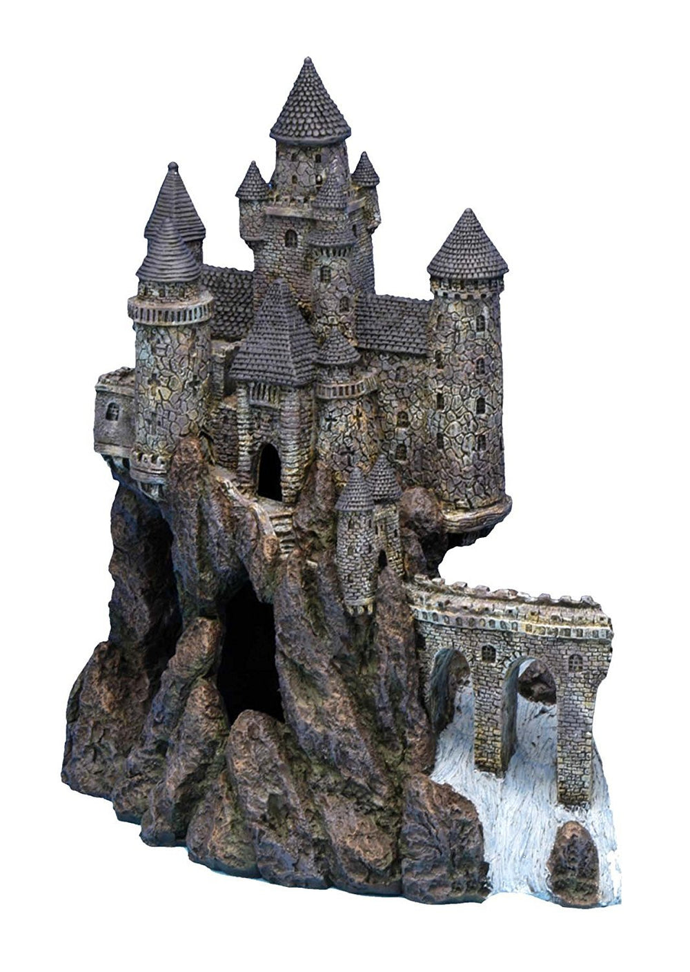 Château du Magicien PENN-PLAX Partie A vue de face, décor enchanteur pour aquarium.