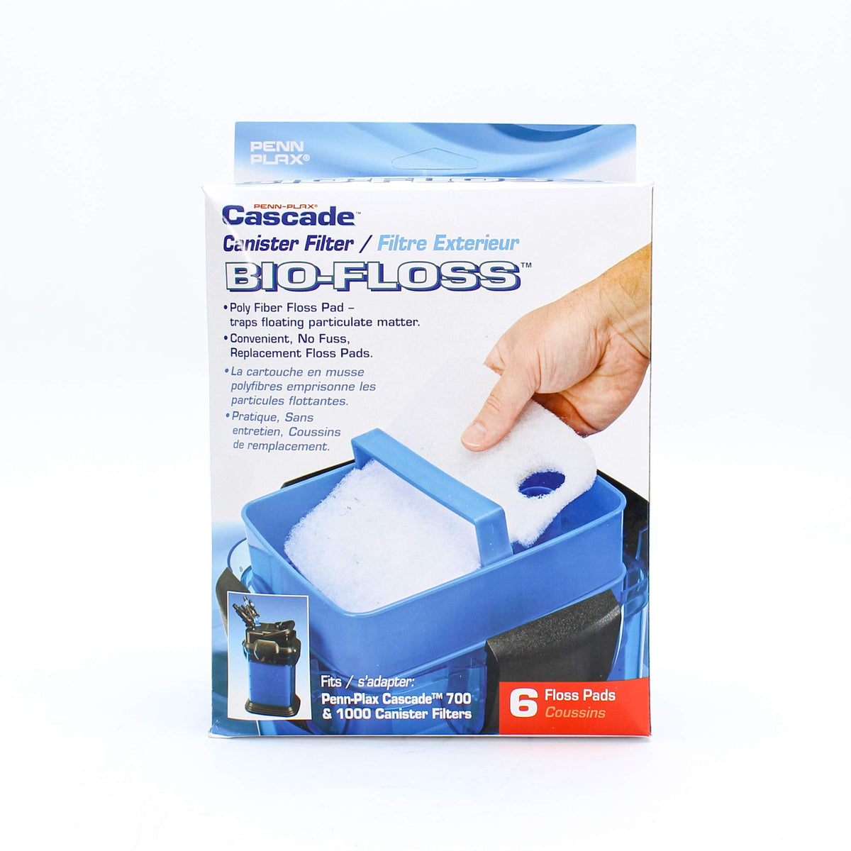 Pack Penn-Plax Bio-Floss pour Cascade 700-1000, installation rapide.
