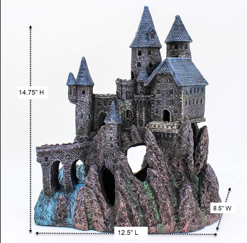 Forteresse aquatique Penn-Plax Partie B, arches et tours pour un effet visuel captivant.