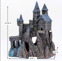 Forteresse aquatique Penn-Plax Partie B, arches et tours pour un effet visuel captivant.