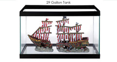 PENN-PLAX Deco-Replicas Navire rayee: ambiance nautique et intrigue visuelle