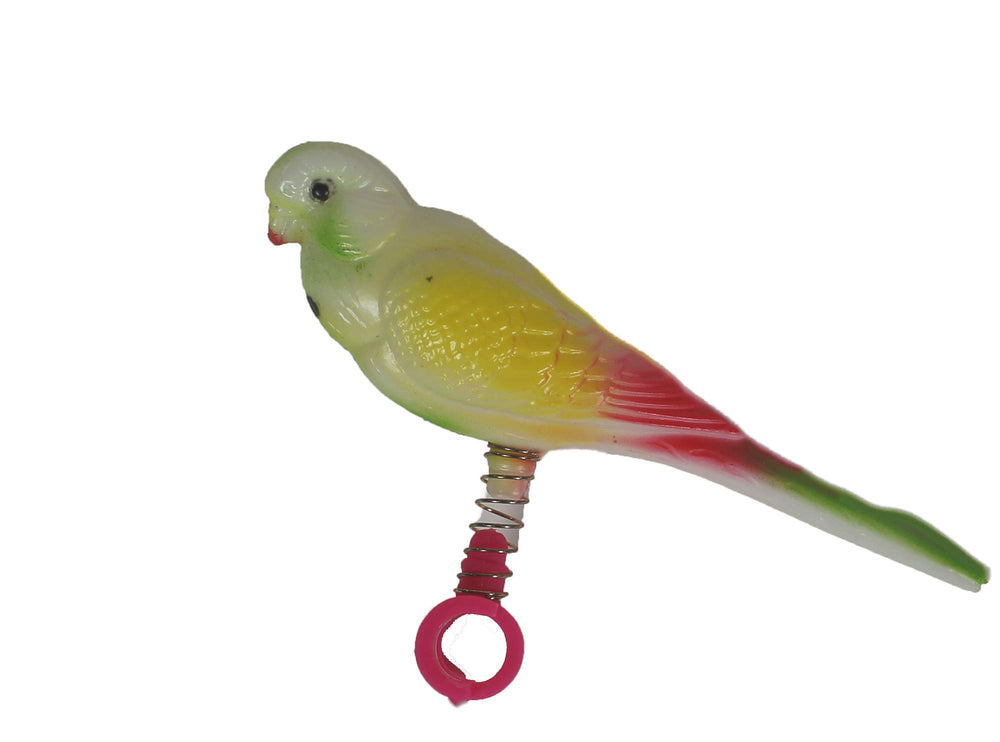 Penn-Plax figure-oiseau-acrylique-petit-ressort-cage attire l’attention et divertit le petit oiseau.