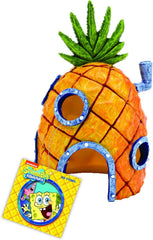 Ornement Penn-Plax Maison Ananas SpongeBob, décor vivant qui stimule l’activité des poissons.