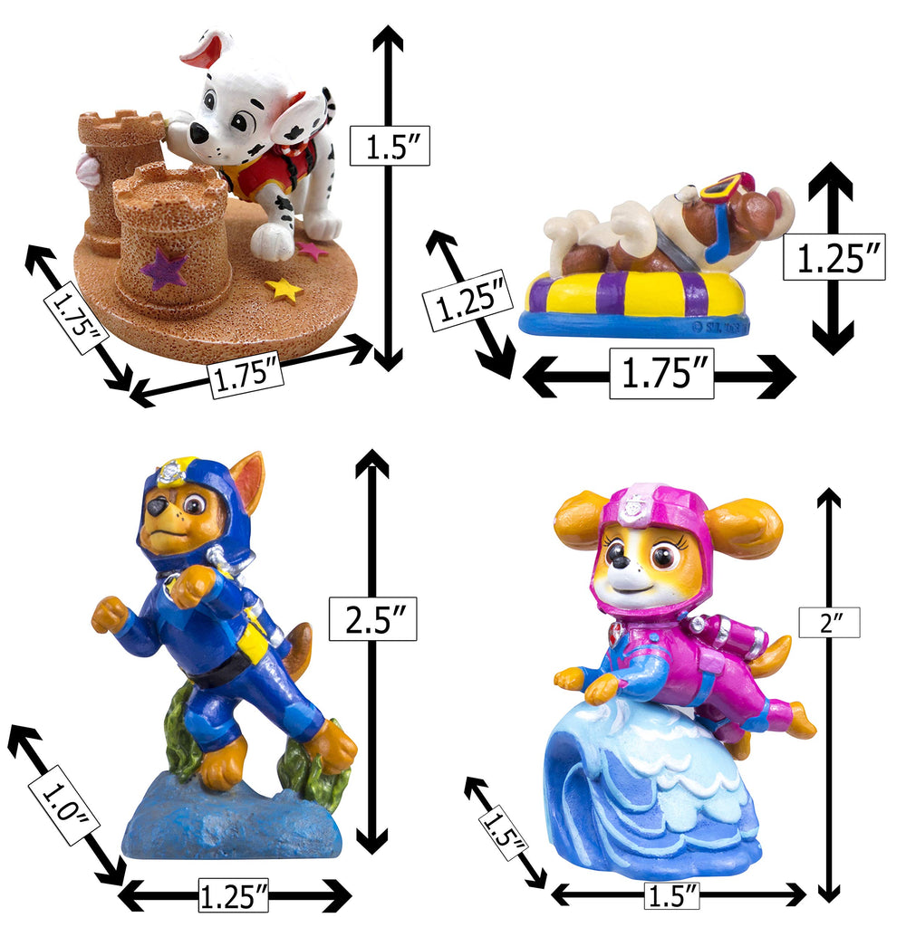 PENN-PLAX Paw Patrol Chase mini, vue latérale, ajoute une touche ludique à l'aquarium.