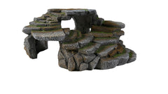 PENN-PLAX Reptology Shale Scape Quatre Orifices : accès et cachette pour reptiles et poissons.