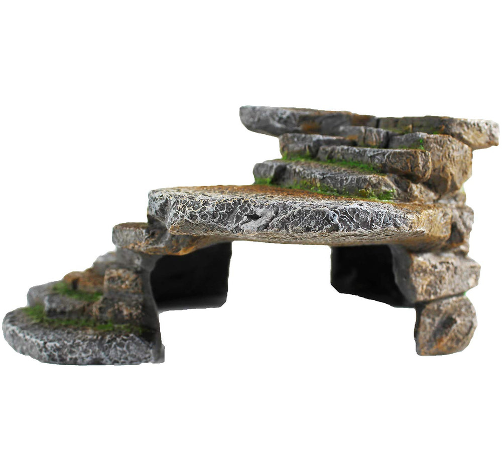 PENN-PLAX Reptology Shale Scape Résine Stable Base : base robuste qui reste en place sous l'eau.