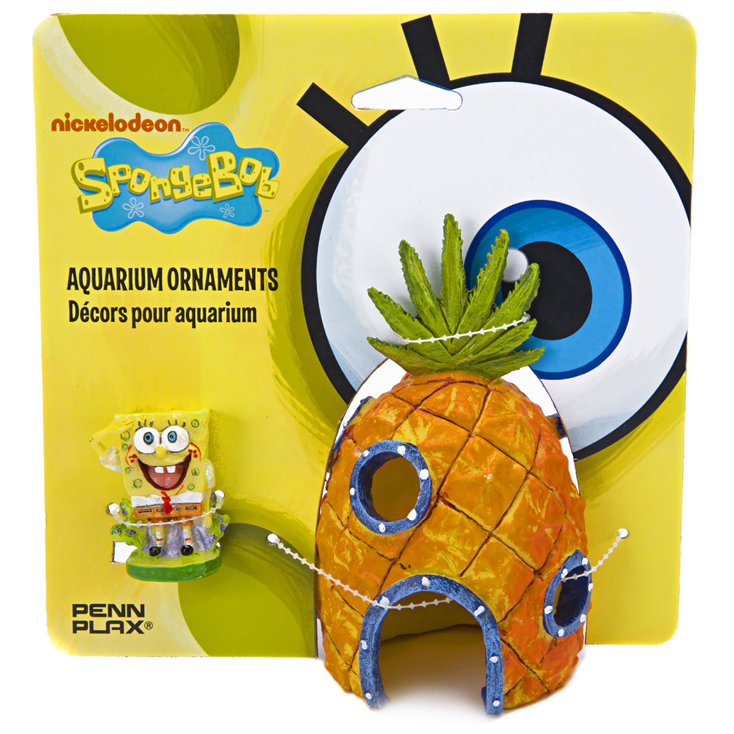 Penn-Plax Spongebob et maison-ananas: décor amusant pour aquarium
