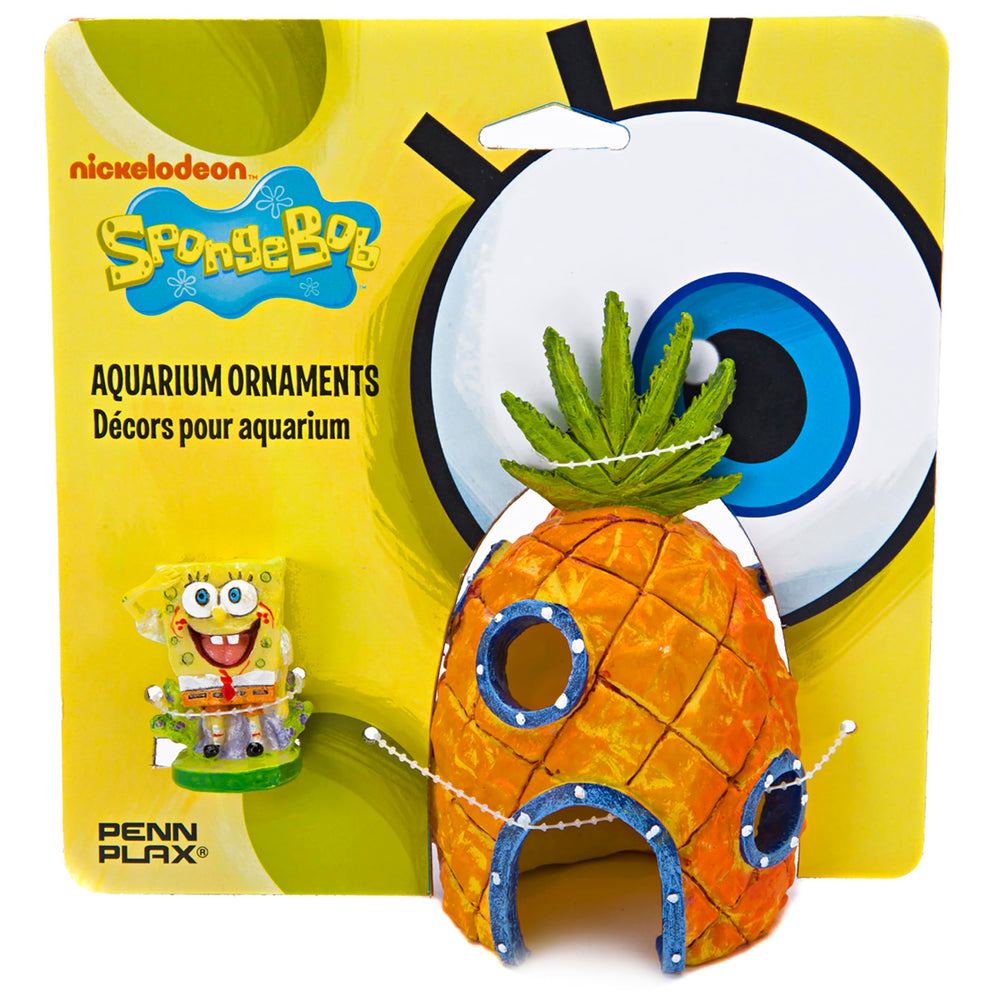 Penn-Plax Spongebob et maison-ananas: décor amusant pour aquarium