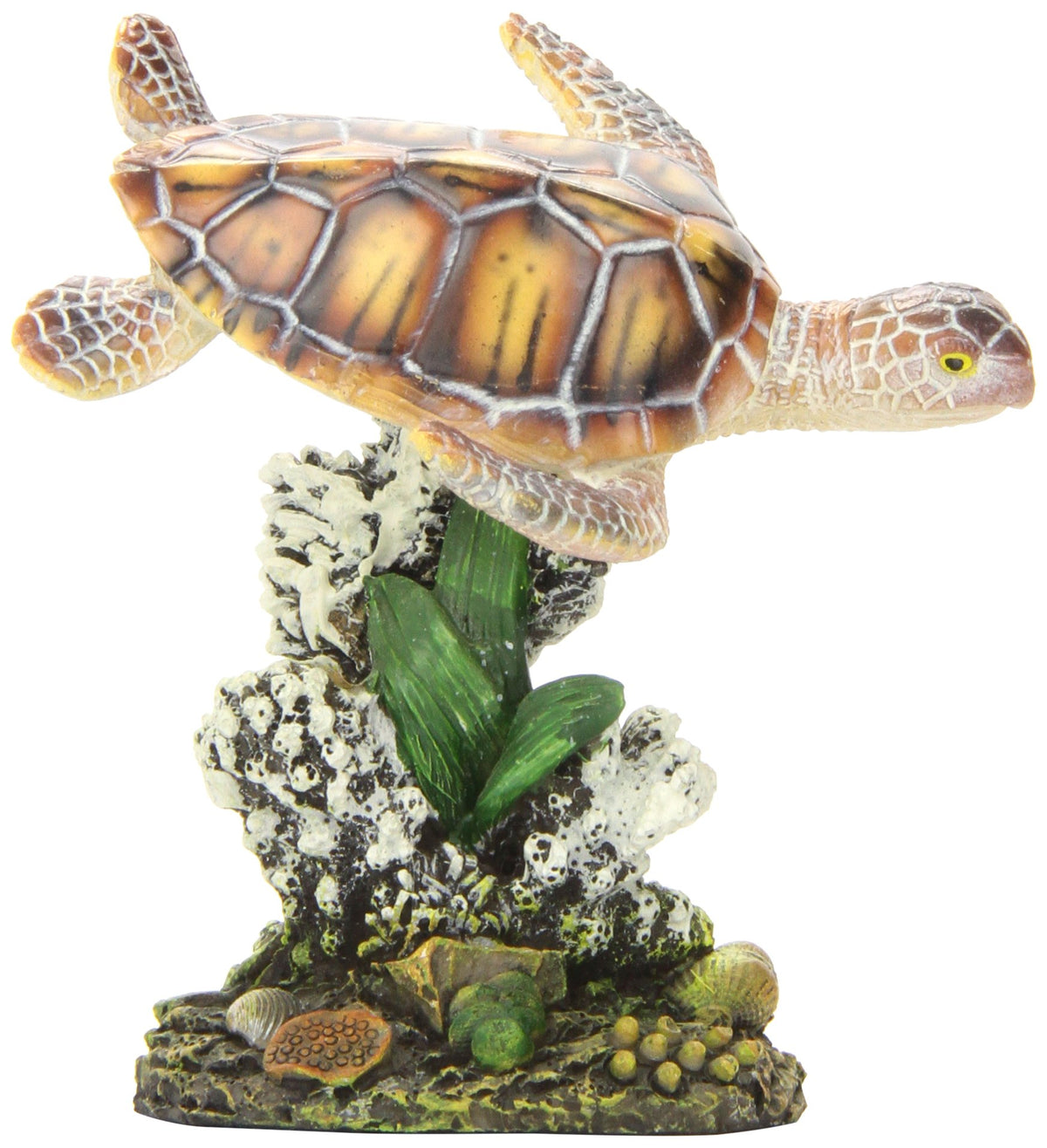 Penn-Plax tortue de mer nageante, décor réaliste pour aquarium, touche naturelle et apaisante.