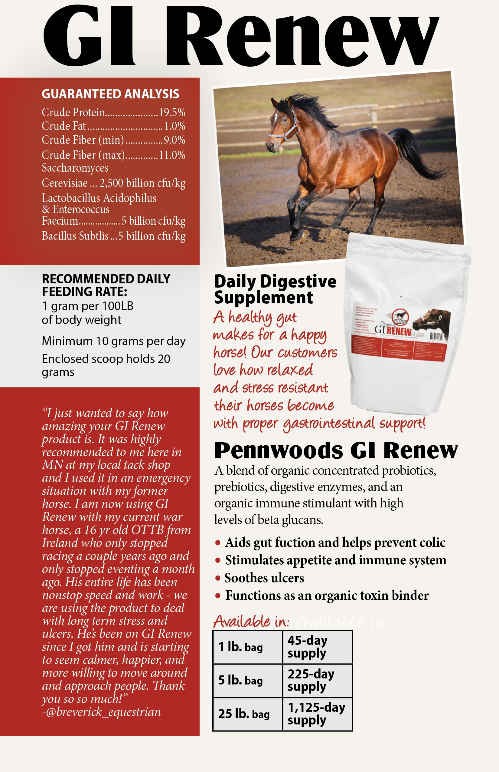 Pennwoods GI Renew beta-glucanes-champignons renforcent les défenses digestives naturelles.