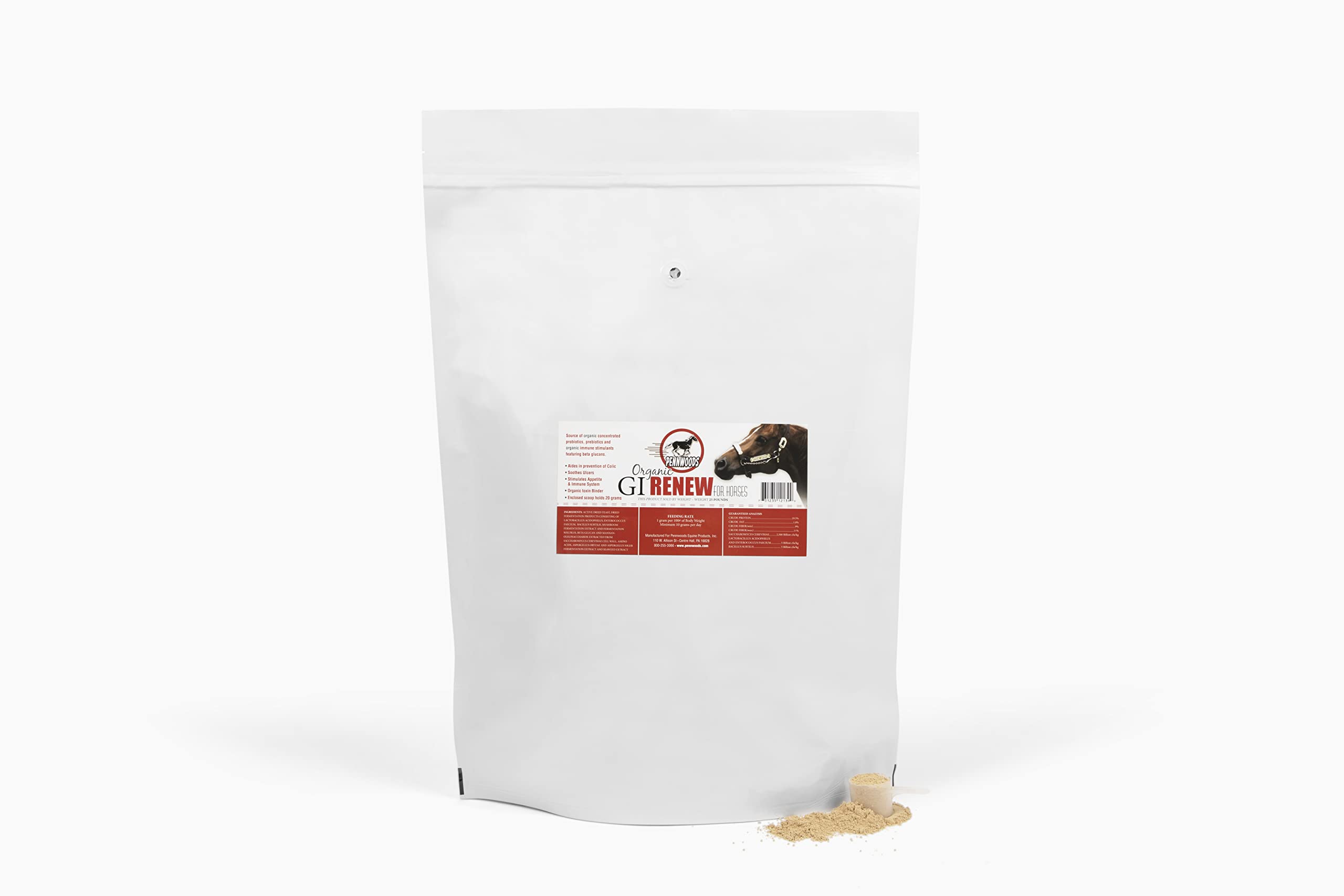 Pennwoods GI Renew sac-5-lb assure environ 225 jours d'utilisation quotidienne.