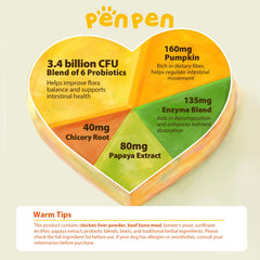 PENPEN Probiotiques chien – gomme-boeuf, soutien immunitaire naturel.