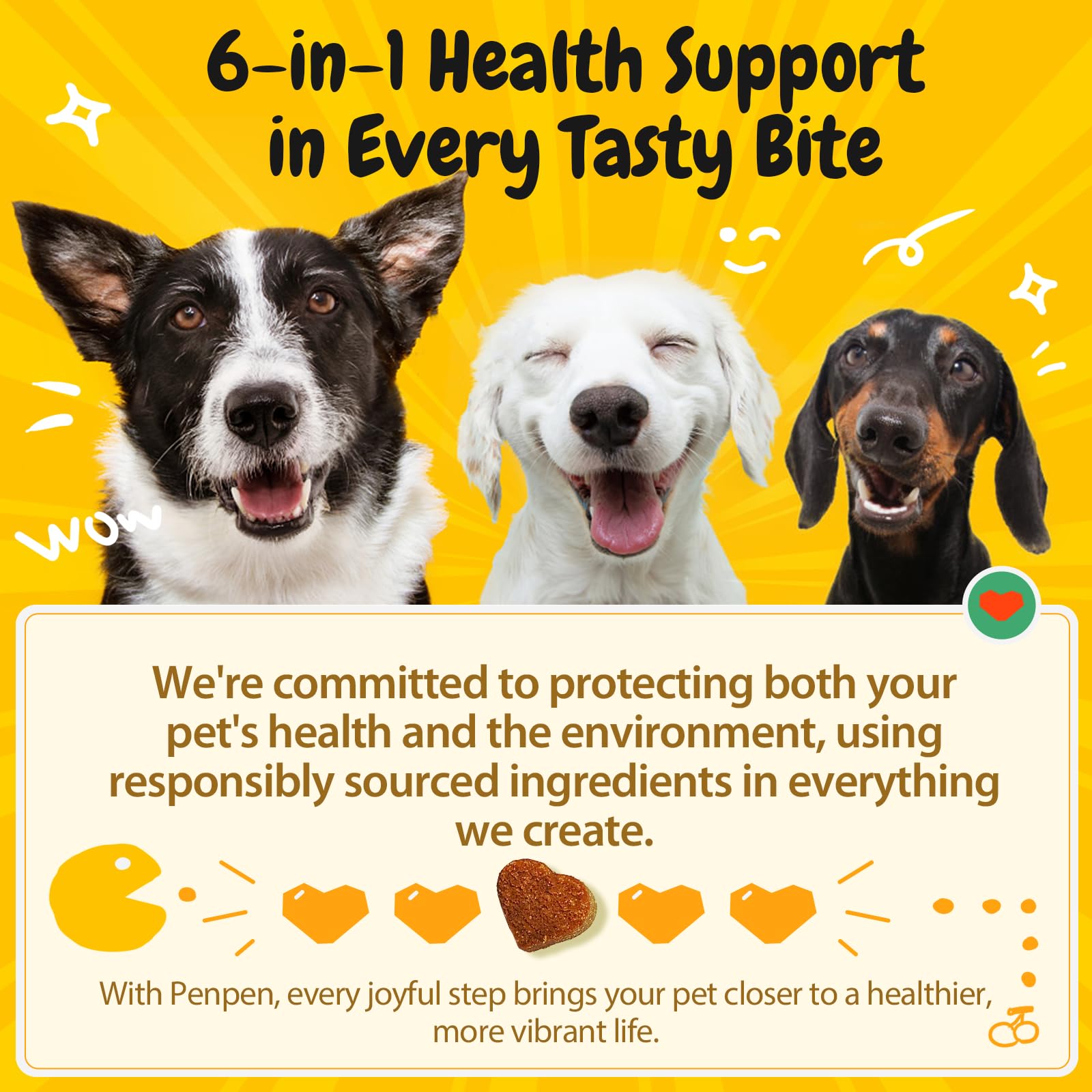 PENPEN Probiotiques pour chiens, soutien digestif potentiel au quotidien.