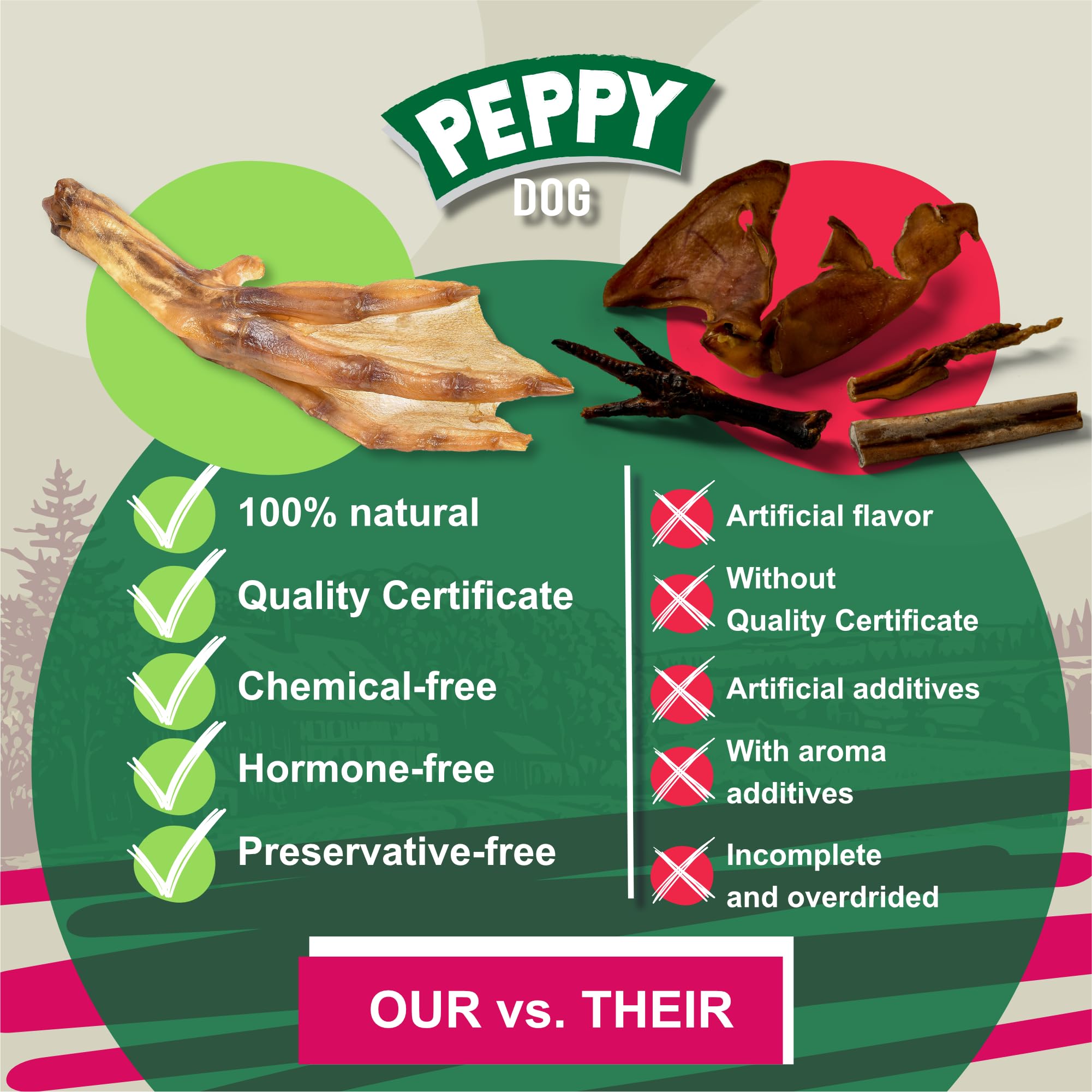 PEPPY DOG chien petit moyen, utilisation quotidienne de friandise naturelle