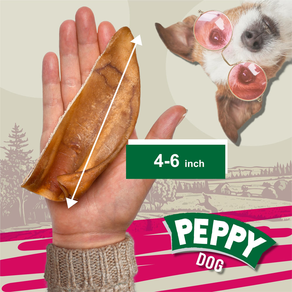 PEPPY DOG oreilles de porc – texture douce et mastication agréable.
