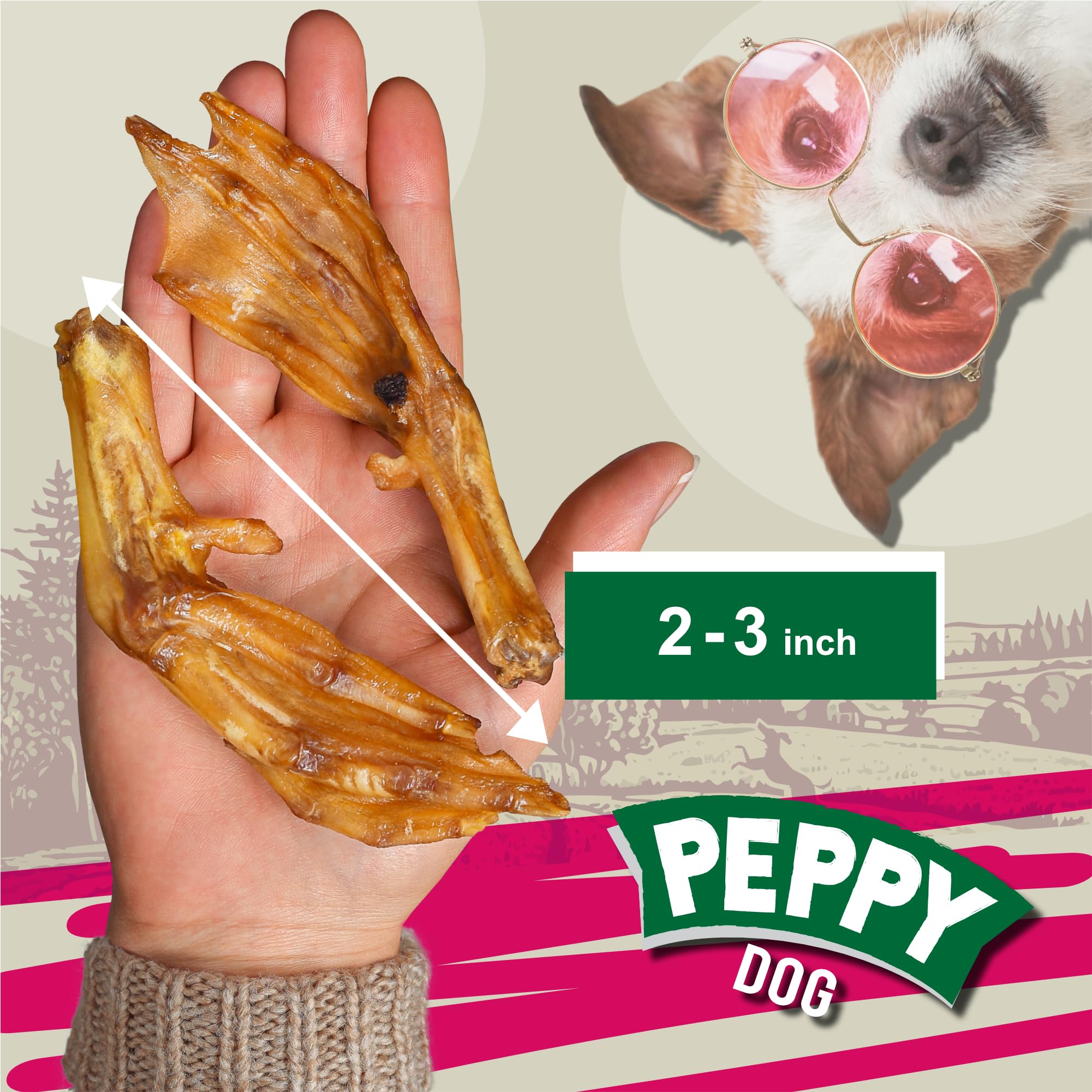 Peppy Dog pattes de canard déshydratées pour fraîcheur durable