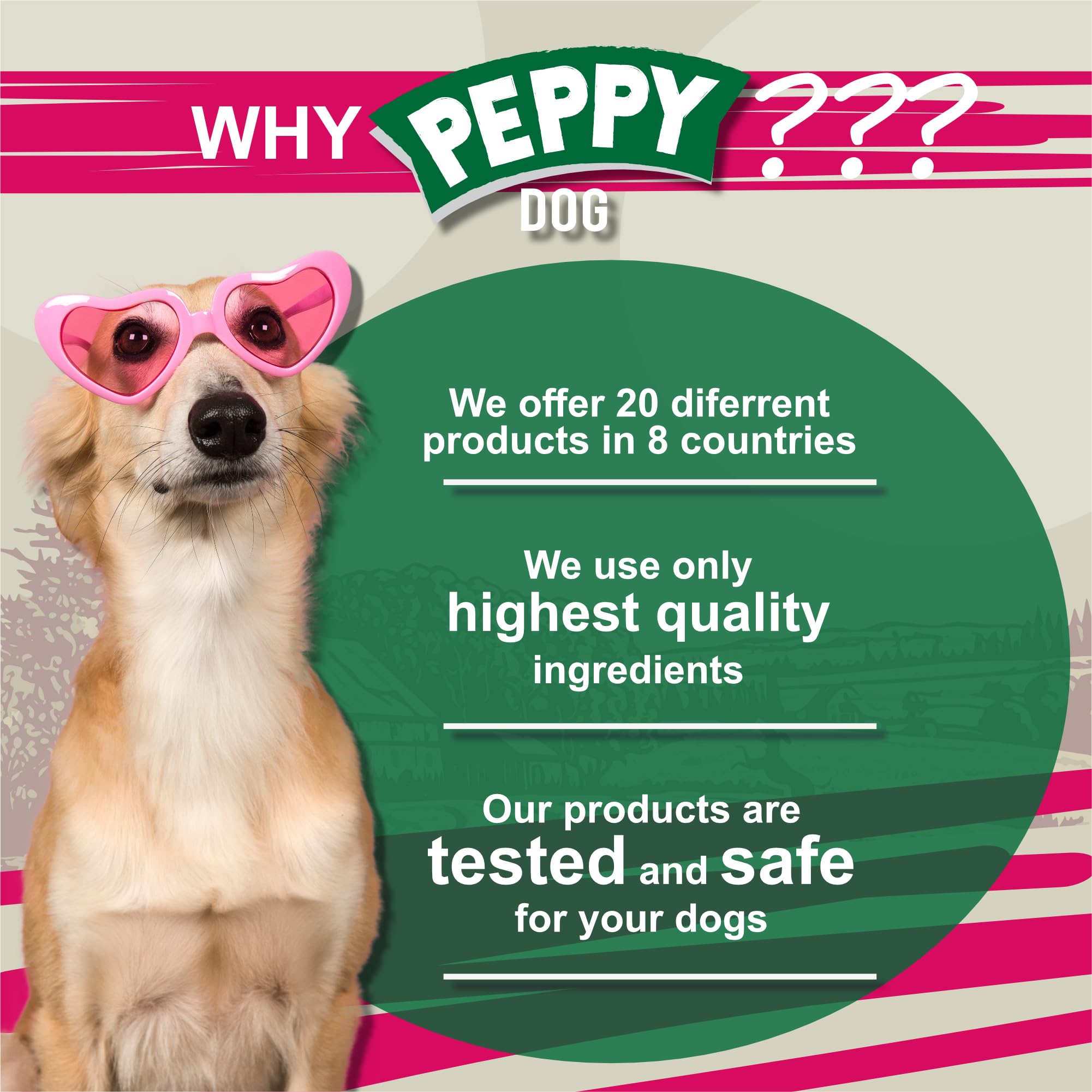 PEPPY DOG quantite 20 pieces, friandise pour chiens