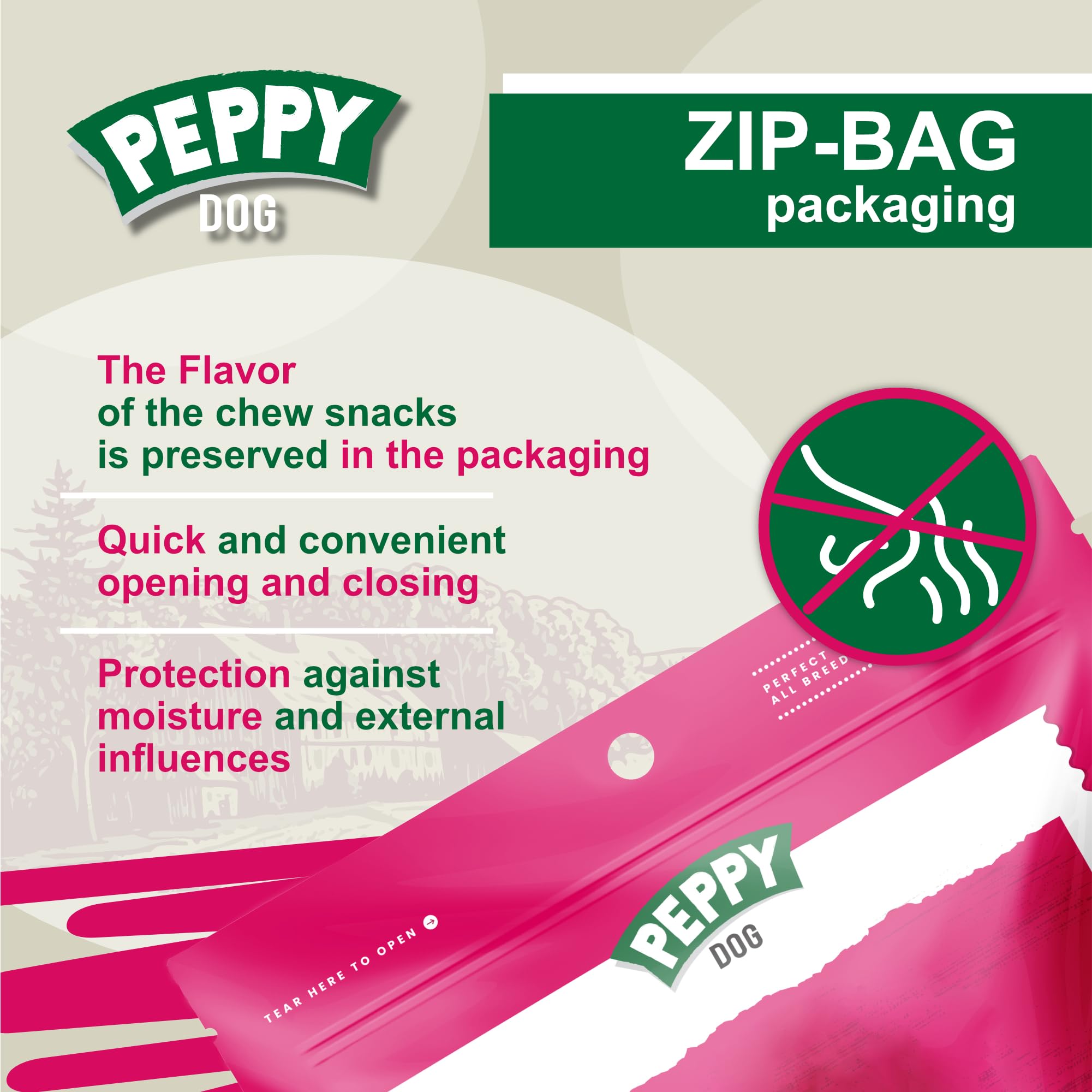Peppydog alternative cuir brut douce: digestion facilitée et douceur.