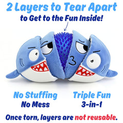 Jouet peluche Sharky doux et résistant pour chiens exigeants.