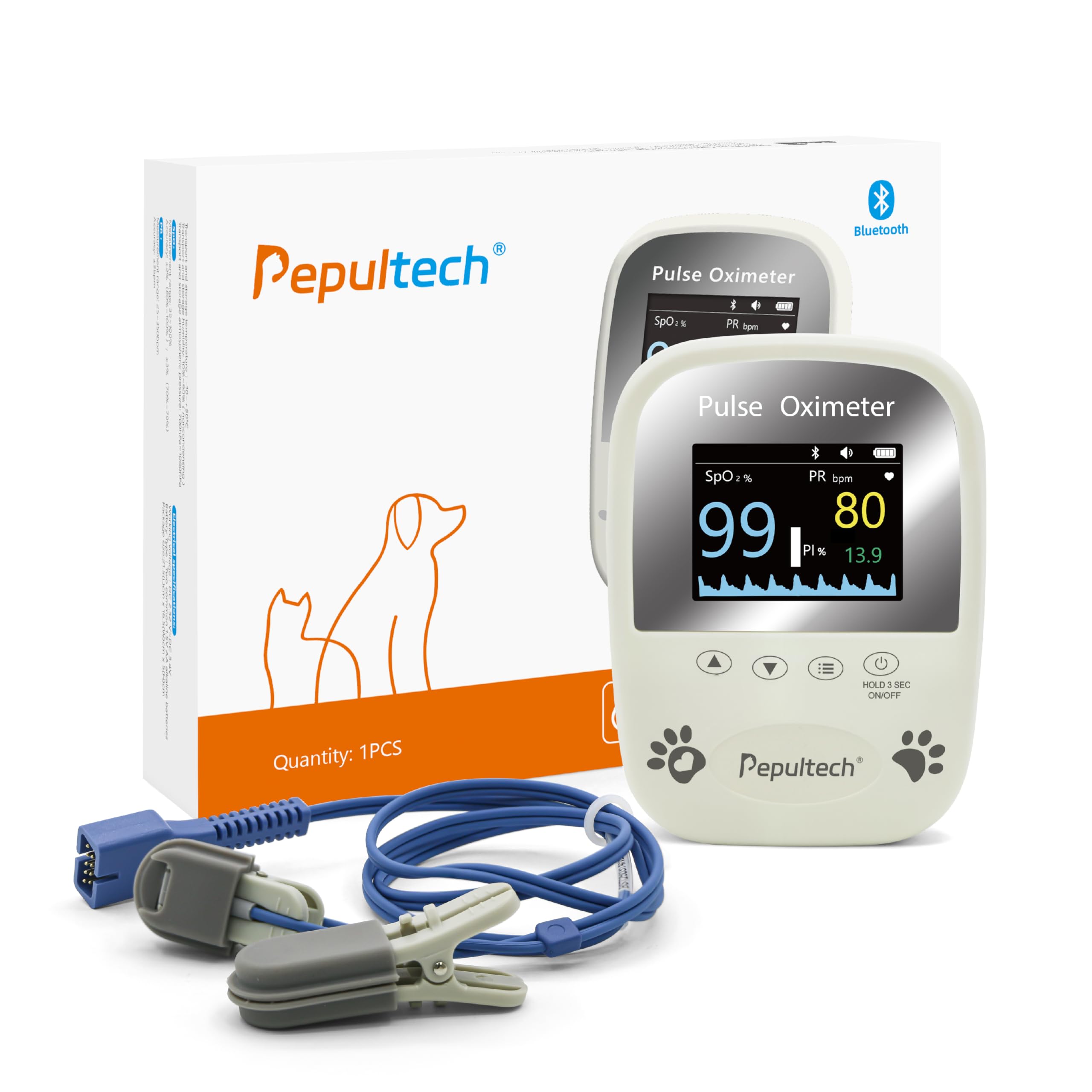 Pepultech oxymètre chien sécurité et aide rapide en cas de défaut
