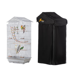 Perfitel propose une housse noire pour cage d'oiseaux, offrant un obscurcissement efficace pour le repos.