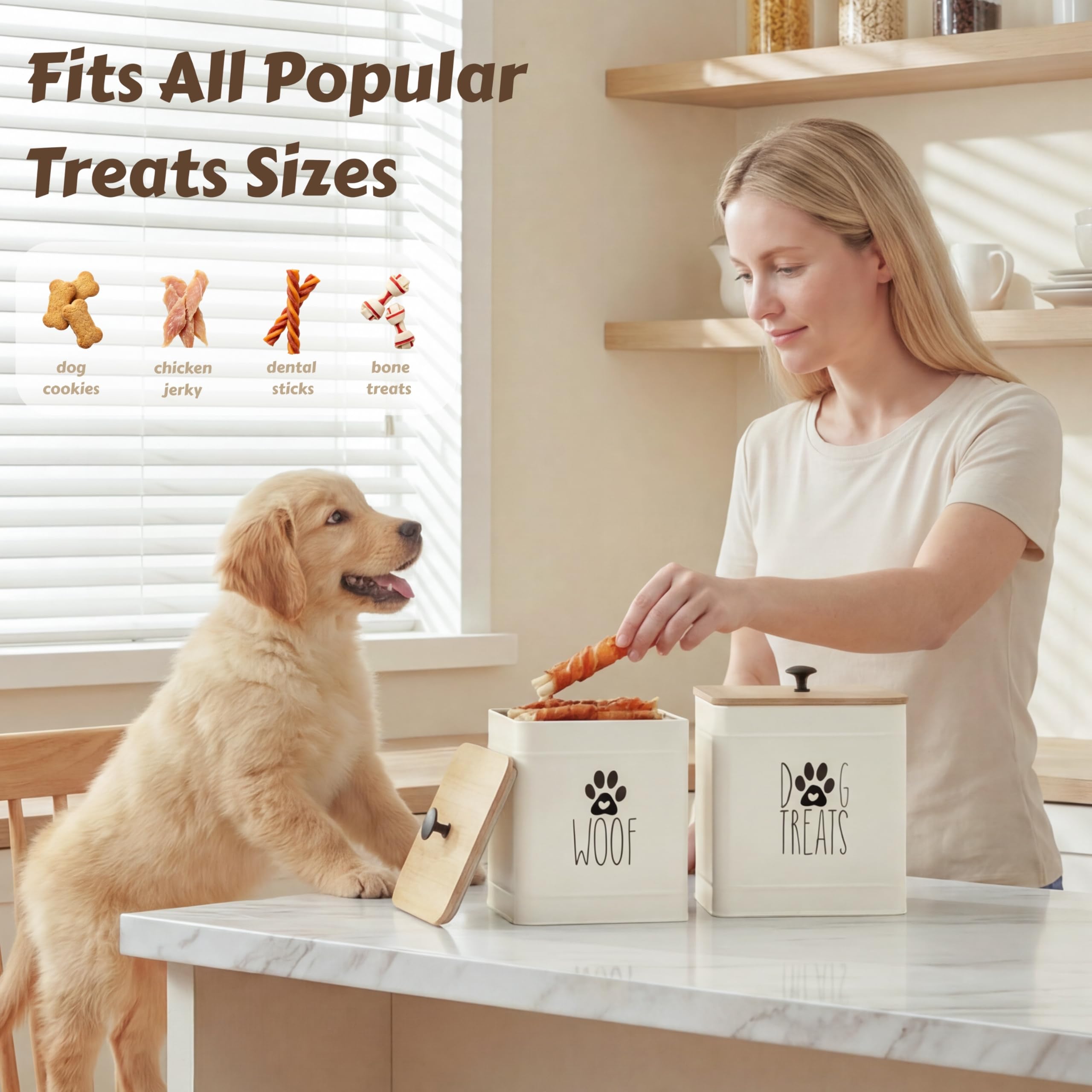 Conteneurs PERFNIQUE sur comptoir, accessibilité rapide des friandises préférées