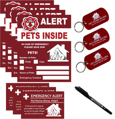 Sticker Periflowin alerte animaux intérieur – lisible par les secours en urgence