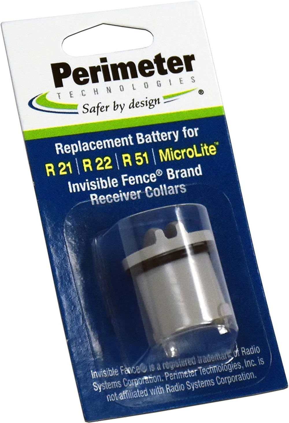 Pile Perimeter Technologies pour collier Invisible Fence R21 et R51, autonomie comparable.