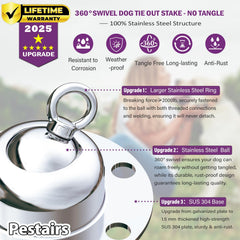 Pestairs base inox rotation 360 pour ancrage robuste et fiable