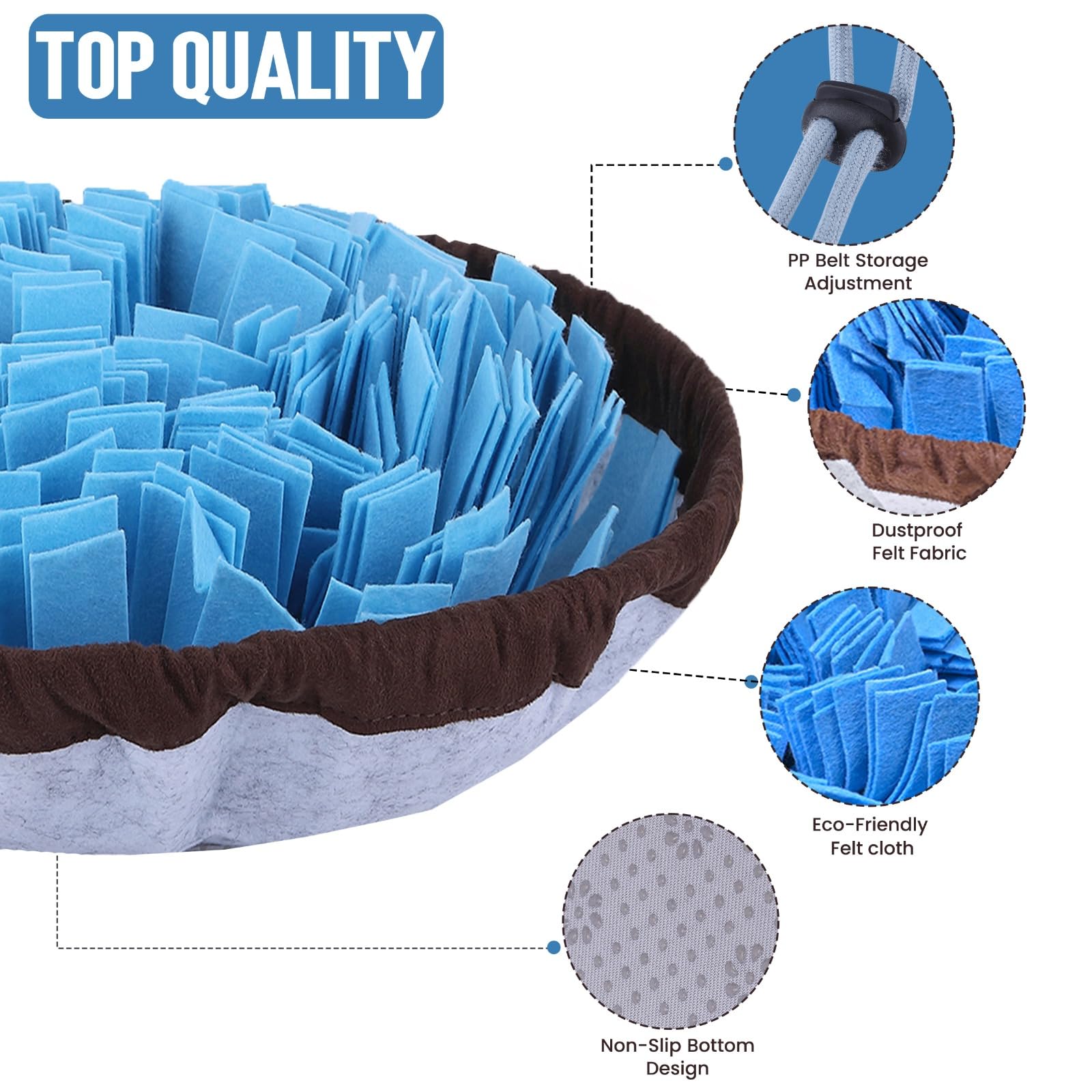 PET ARENA Tapis Snuffle anti-glisse – base stable pour utilisation intérieur et extérieur.