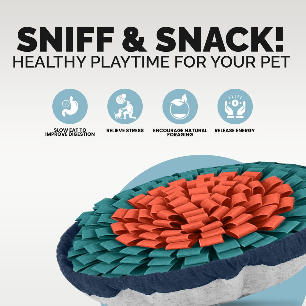 Ceinture ajustable du Snuffle Mat PET ARENA pour adapter la taille.