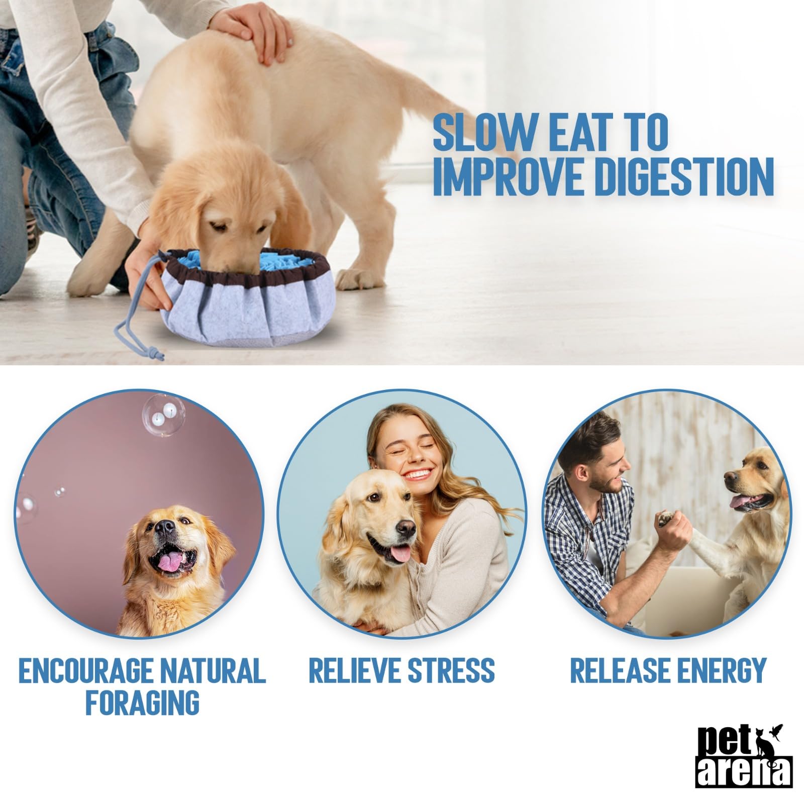 PET ARENA Tapis Snuffle lavable – lavable en machine ou à la main.