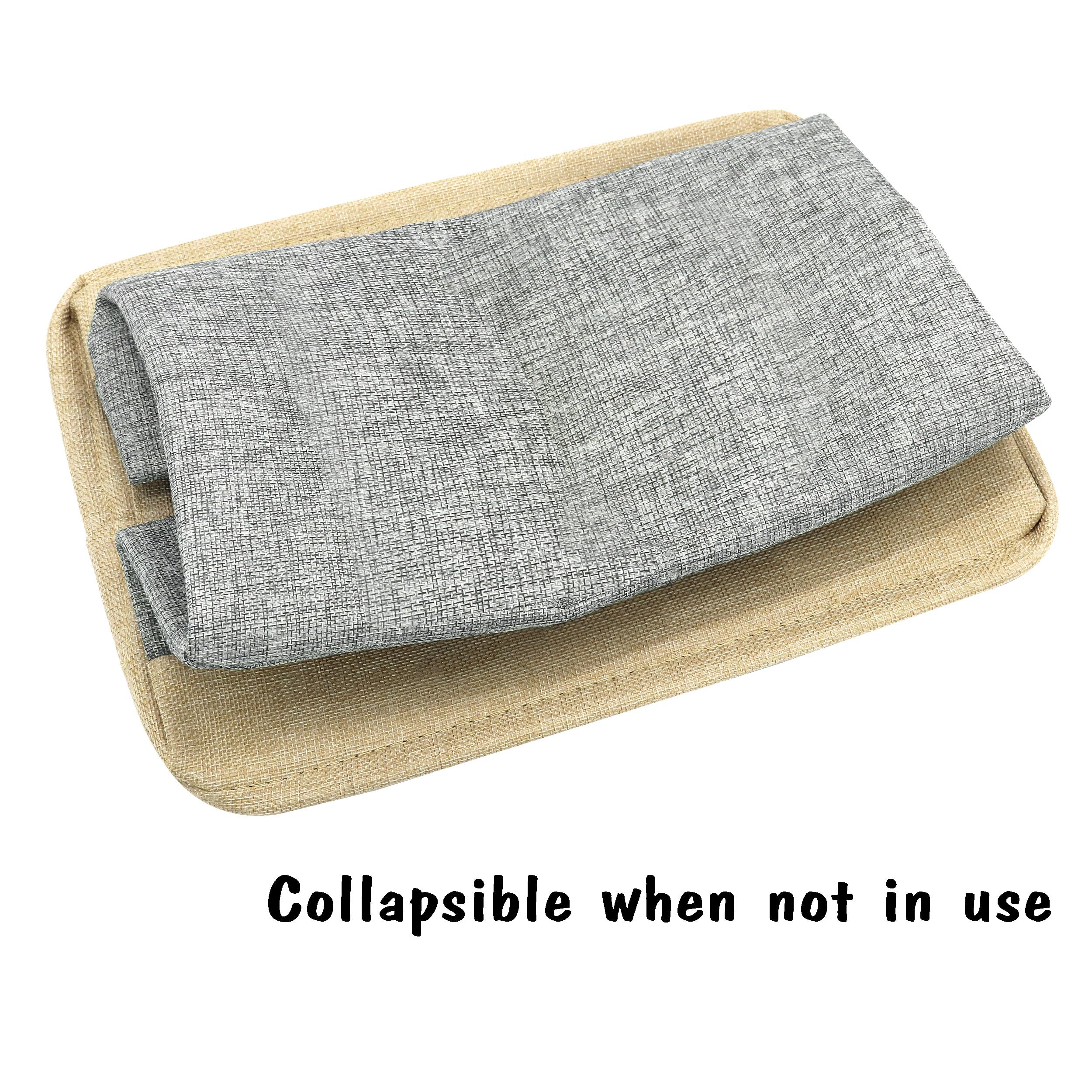 PET ARTIST Panier-jouets-chien-gris-compact-pliable – Se replie pour un rangement discret.