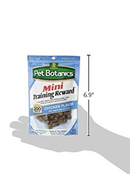 Entraînement efficace avec Pet Botanics: récompense légère pour la concentration.