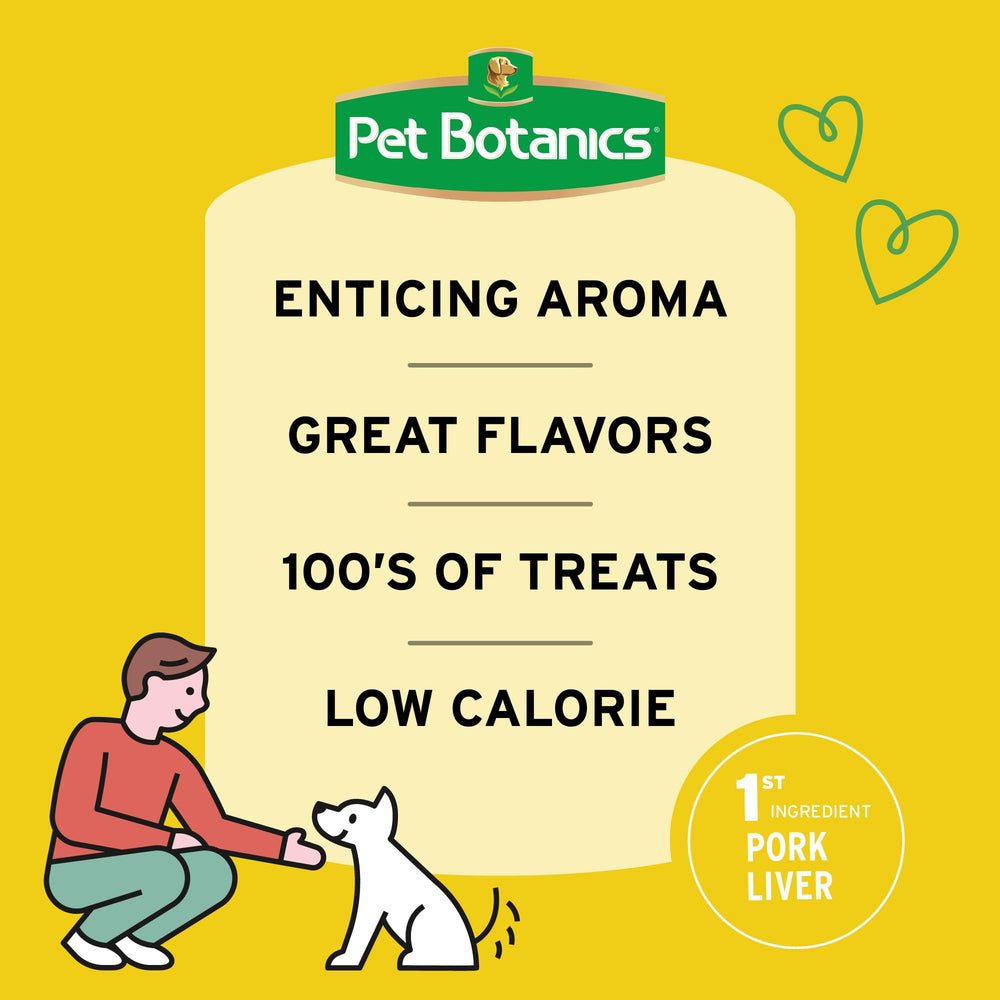 Odeur bacon Pet Botanics stimule l’intérêt du chien pendant l’entraînement.