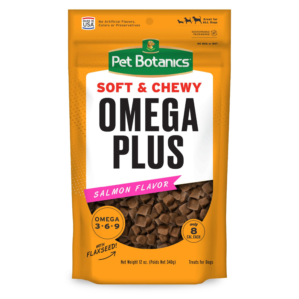 Pet Botanics Omega Plus sachet saumon, friandise saine pour pelage brillant