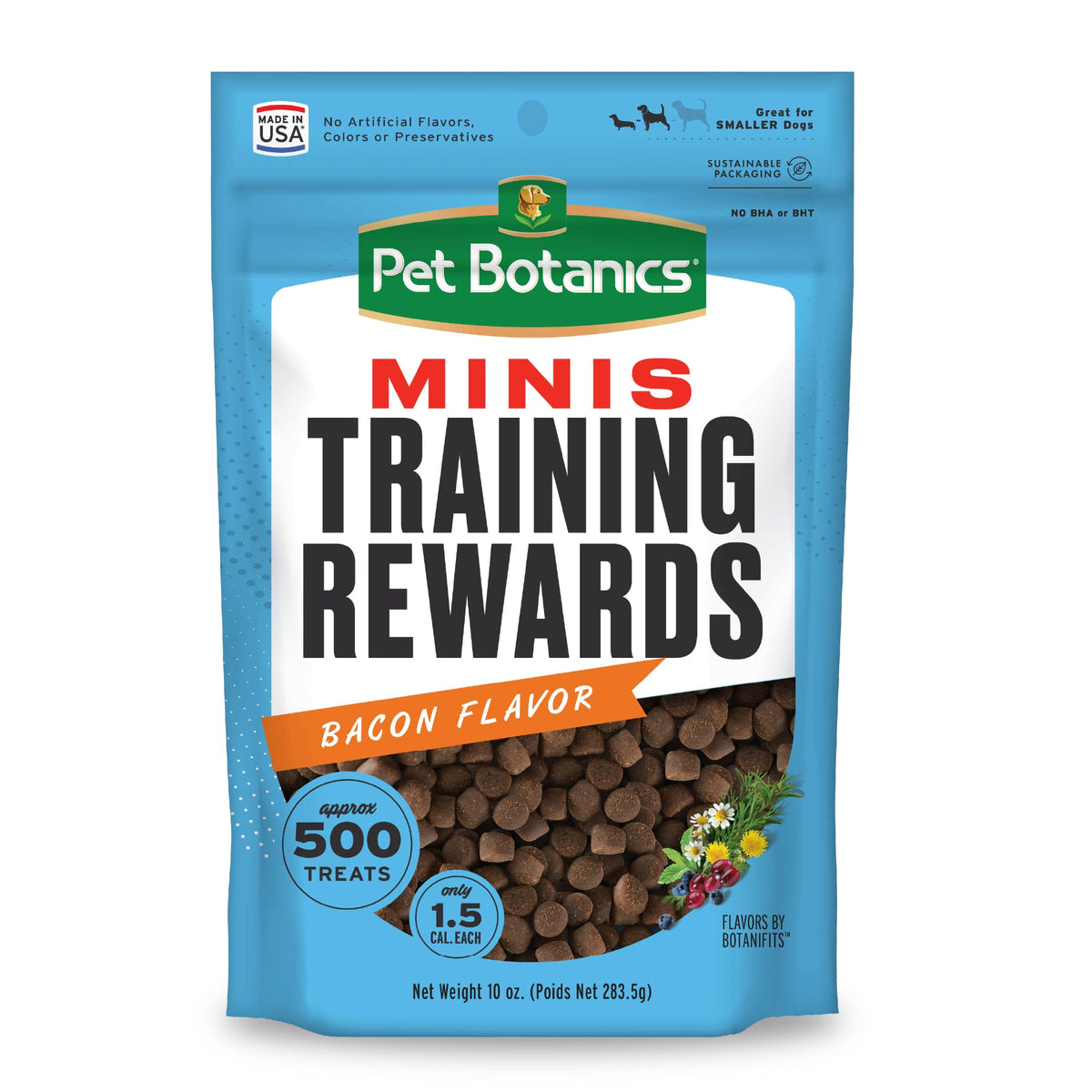Pet Botanics sac-recompenses pour l'entrainement mini-bacon, friandise motivante.