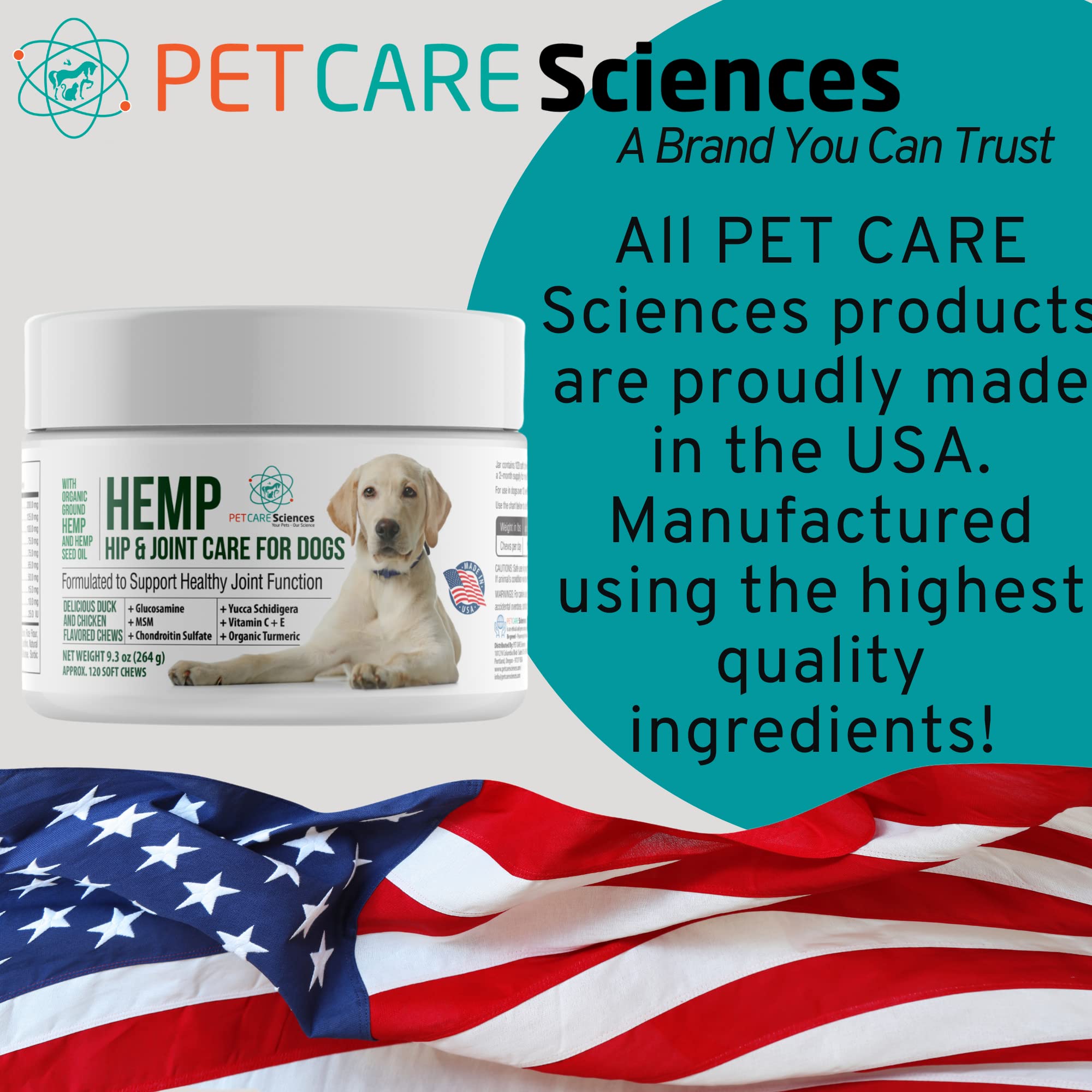 PET CARE Sciences formule apaisante chien, aide potentielle lors de trajets et stress.
