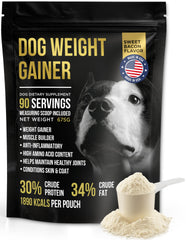 PET CARE Sciences – gain de poids chien, bouteille montrant le produit pour soutenir la prise de masse