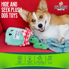Jouet Pet Craft Supply avec bocal cache-cache; le chien explore pour révéler les petits jouets.