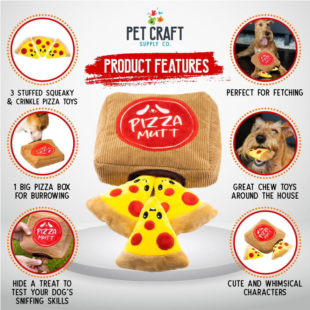 Jouets tranches pizza Pet Craft Supply, stimulation mentale et jeu de fouille.