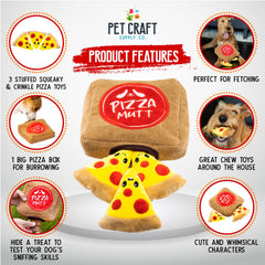Jouets tranches pizza Pet Craft Supply, stimulation mentale et jeu de fouille.