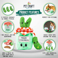 Le jouet Pet Craft Supply offre des sons de crissement pour capter l'attention du chien.
