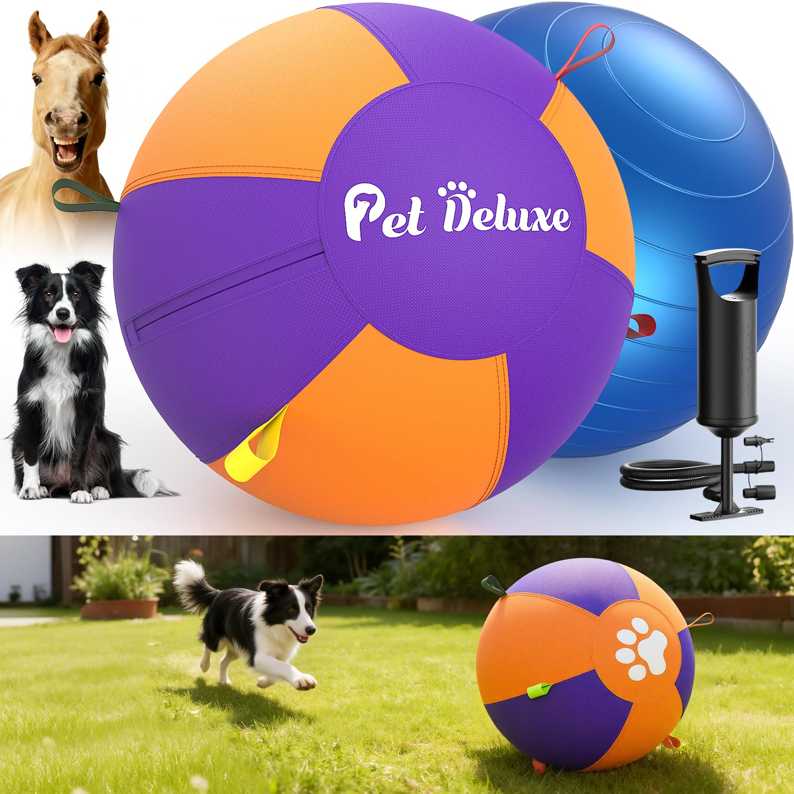 Pet Deluxe ballon-herding 25-pouces pour stimuler l’instinct de poursuite.