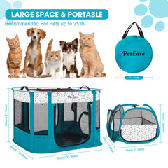 PetEase enclos chat camping avec moustiquaire, trois portes faciles d’accès.
